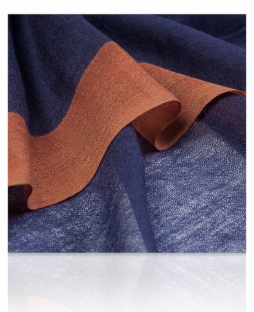 Палантин Унисекс W-BORDE/NAVY.RUST